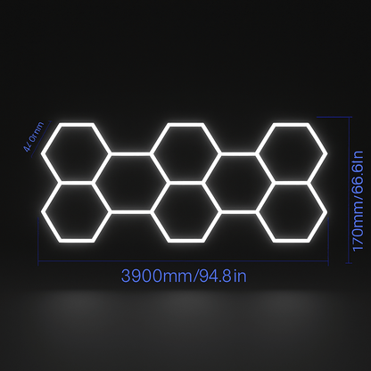 🔥 HexaLumen™ - Éclairage LED alvéolaire design pour garage, salle de sport et shop moderne - FaciliCasa