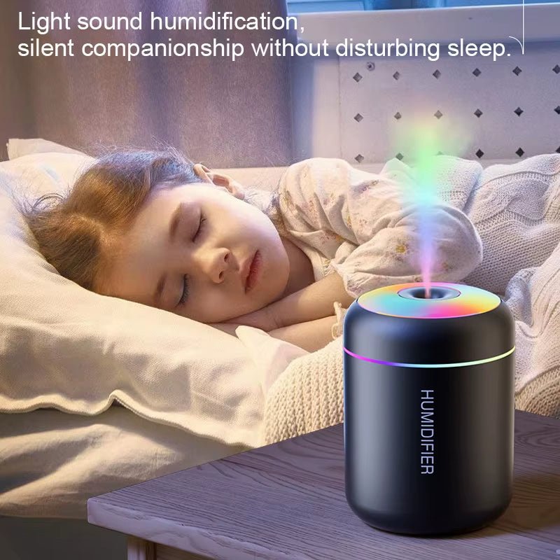🏷️ Humilight™ – Mini Humidificateur USB 180ml avec LED arc - en - ciel pour une ambiance zen à la maison ou au bureau - FaciliCasa