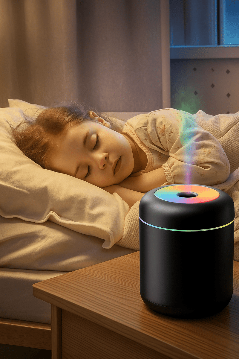 🏷️ Humilight™ – Mini Humidificateur USB 180ml avec LED arc - en - ciel pour une ambiance zen à la maison ou au bureau - FaciliCasa