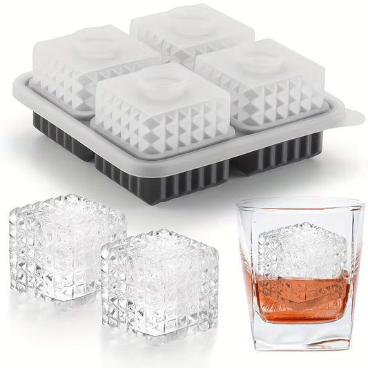 🧊 IceLuxe™ – Moule à glaçons design pour cocktails d’exception Le moule à glaçons en silicone qui sublime chaque boisson avec des glaçons effet diamant. - FaciliCasa