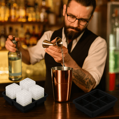 🧊 IceLuxe™ – Moule à glaçons design pour cocktails d’exception Le moule à glaçons en silicone qui sublime chaque boisson avec des glaçons effet diamant. - FaciliCasa
