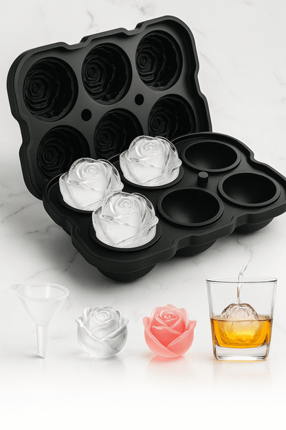 🌹 IceRose™ – Moule à glaçons rose en silicone – Pour des cocktails qui font tourner les têtes - FaciliCasa