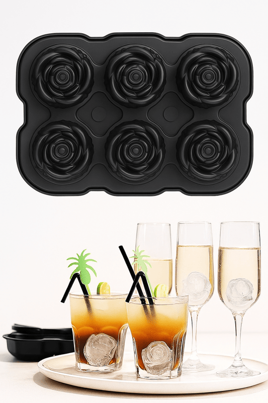 🌹 IceRose™ – Moule à glaçons rose en silicone – Pour des cocktails qui font tourner les têtes - FaciliCasa