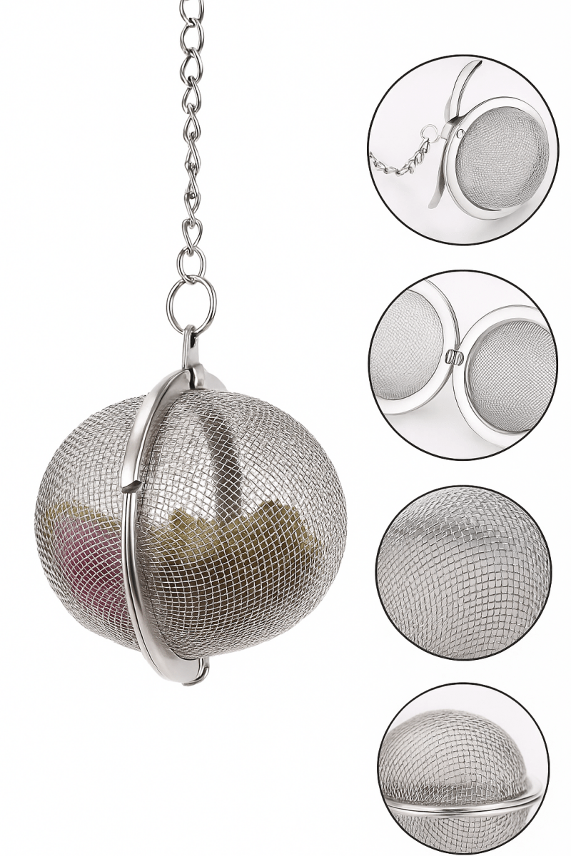 🏷️ Infusea™ – Boule à Thé Inox Ultra - Fine – Filtration Précise & Réutilisable pour Thé Vrac - FaciliCasa