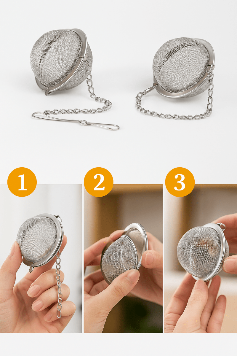 🏷️ Infusea™ – Boule à Thé Inox Ultra - Fine – Filtration Précise & Réutilisable pour Thé Vrac - FaciliCasa