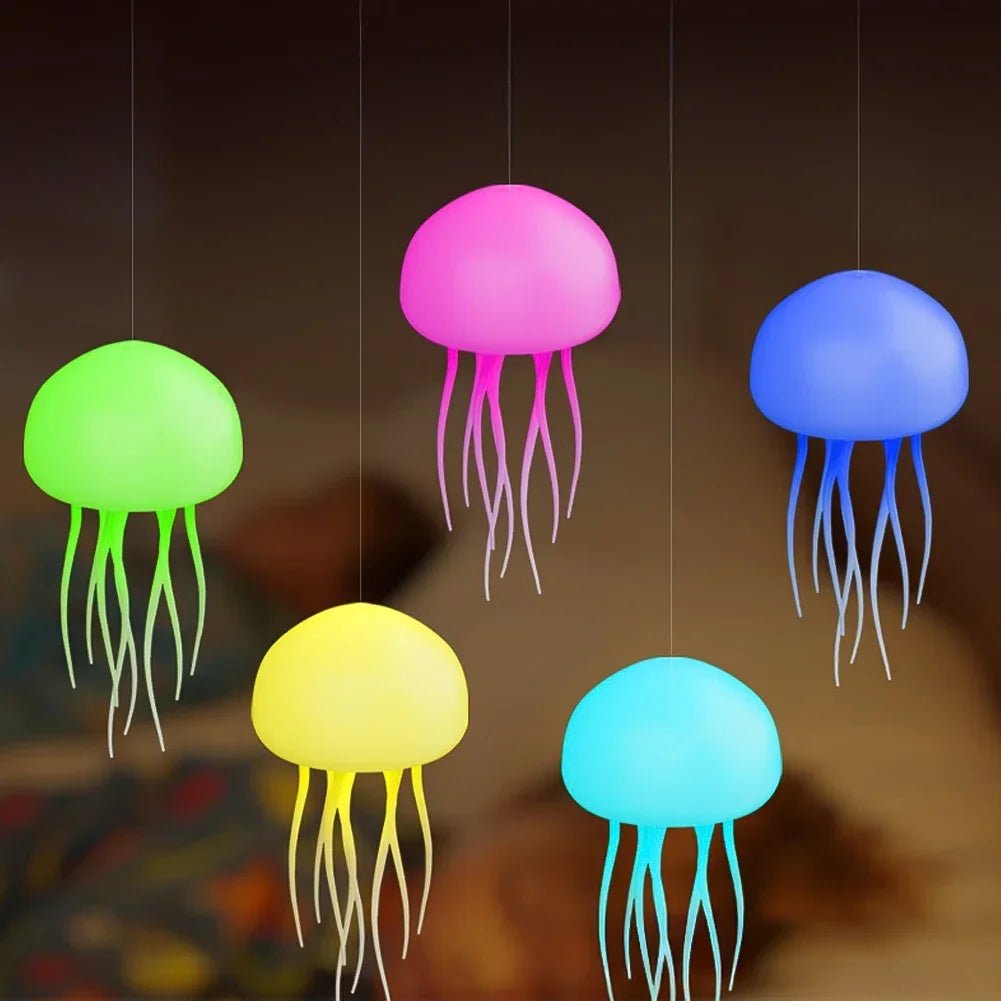 JellyMood™ - Lampe Méduse LED RGB relaxante à commande vocale pour une ambiance magique - FaciliCasa