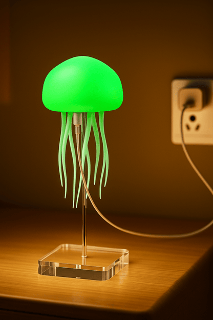 JellyMood™ - Lampe Méduse LED RGB relaxante à commande vocale pour une ambiance magique - FaciliCasa