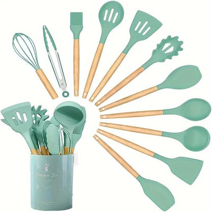 🍳 KitchenWood™ - Le set d’ustensiles qui révolutionne ta cuisine Donne du style à ta cuisine tout en la rendant ultra fonctionnelle ! - FaciliCasa