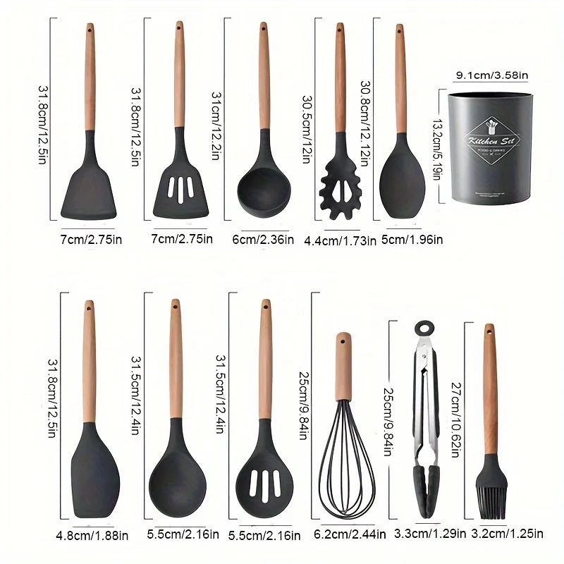 🍳 KitchenWood™ - Le set d’ustensiles qui révolutionne ta cuisine Donne du style à ta cuisine tout en la rendant ultra fonctionnelle ! - FaciliCasa
