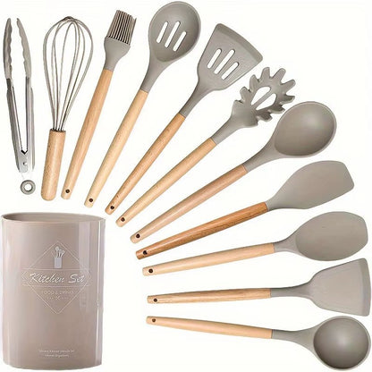 🍳 KitchenWood™ - Le set d’ustensiles qui révolutionne ta cuisine Donne du style à ta cuisine tout en la rendant ultra fonctionnelle ! - FaciliCasa