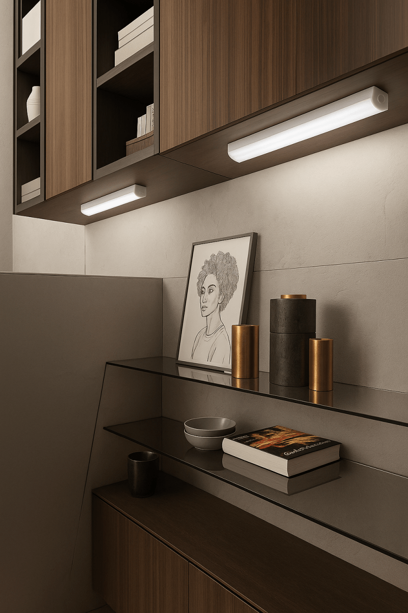 LumiFlex™ – Lampe LED rechargeable, capteur intelligent, lumière automatique sans perçage - FaciliCasa