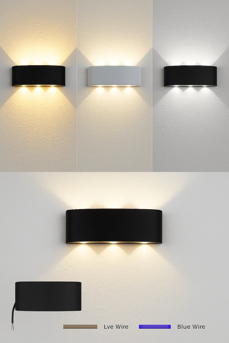 LumiWall™ – Applique Murale LED Étanche IP66 – Éclairage Design & Minimaliste pour Intérieur/Extérieur - FaciliCasa