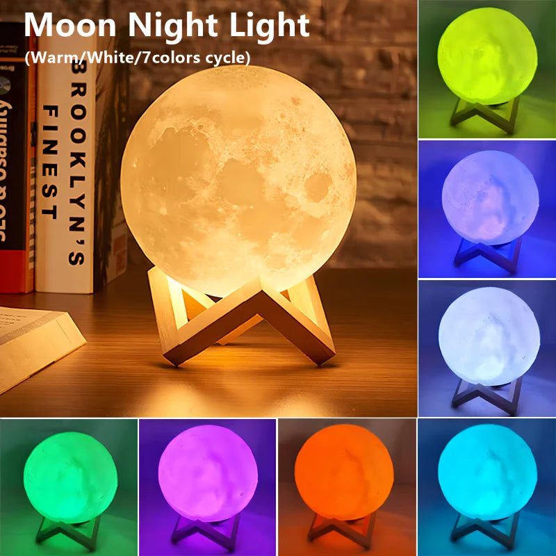 🌕 LunaGlow™ – Veilleuse lune 3D LED – Une touche magique pour vos nuits - FaciliCasa