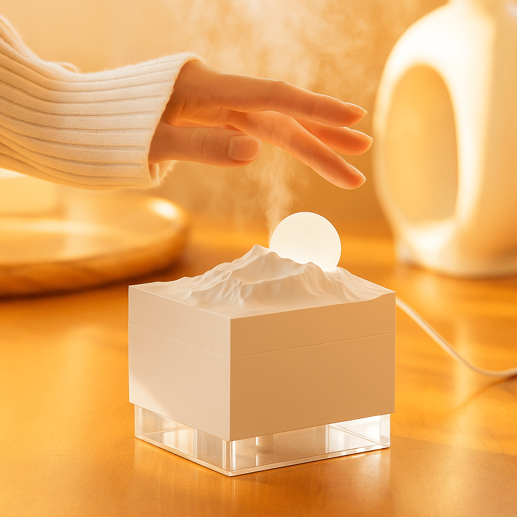 LuneZen™ – Humidificateur LED & Diffuseur d’Arômes pour une Ambiance Relaxante à la Maison - FaciliCasa
