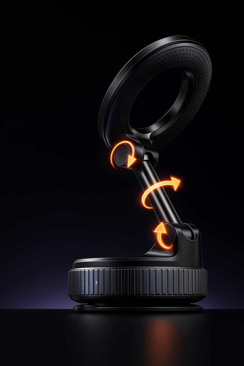 MagnetoGrip™ - Support Téléphone Voiture 360° Ultra - Fixation & Polyvalence Totale - FaciliCasa