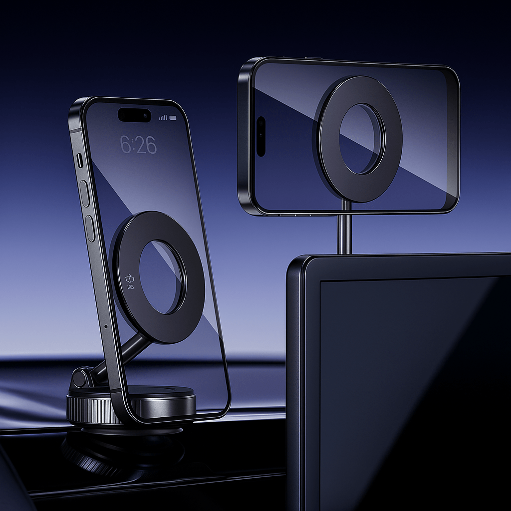 MagnetoGrip™ - Support Téléphone Voiture 360° Ultra - Fixation & Polyvalence Totale - FaciliCasa
