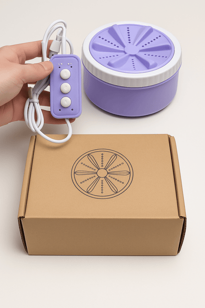 💜 MiniTurboWash™ – Lave où tu veux, quand tu veux Mini machine à laver USB portable – Idéale pour vêtements, vaisselle, voyages et petits espaces - FaciliCasa