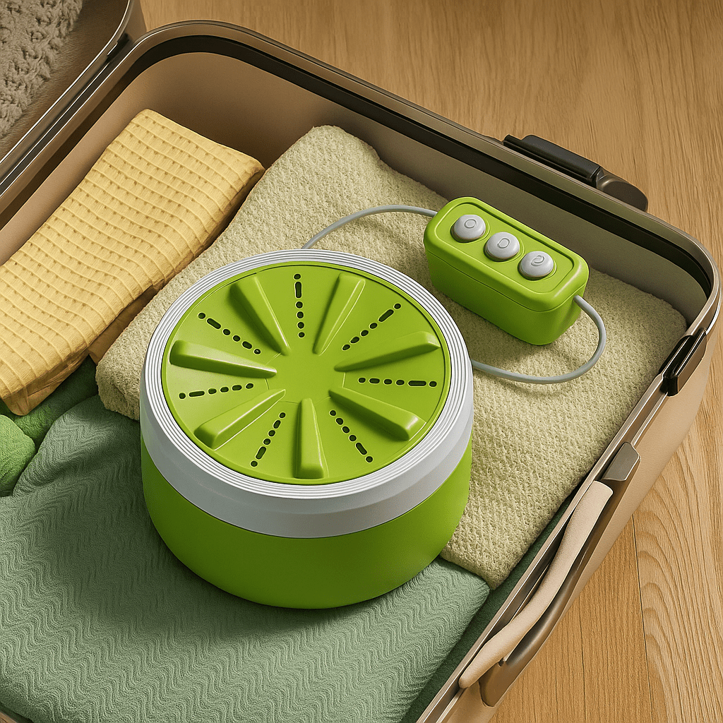 💜 MiniTurboWash™ – Lave où tu veux, quand tu veux Mini machine à laver USB portable – Idéale pour vêtements, vaisselle, voyages et petits espaces - FaciliCasa