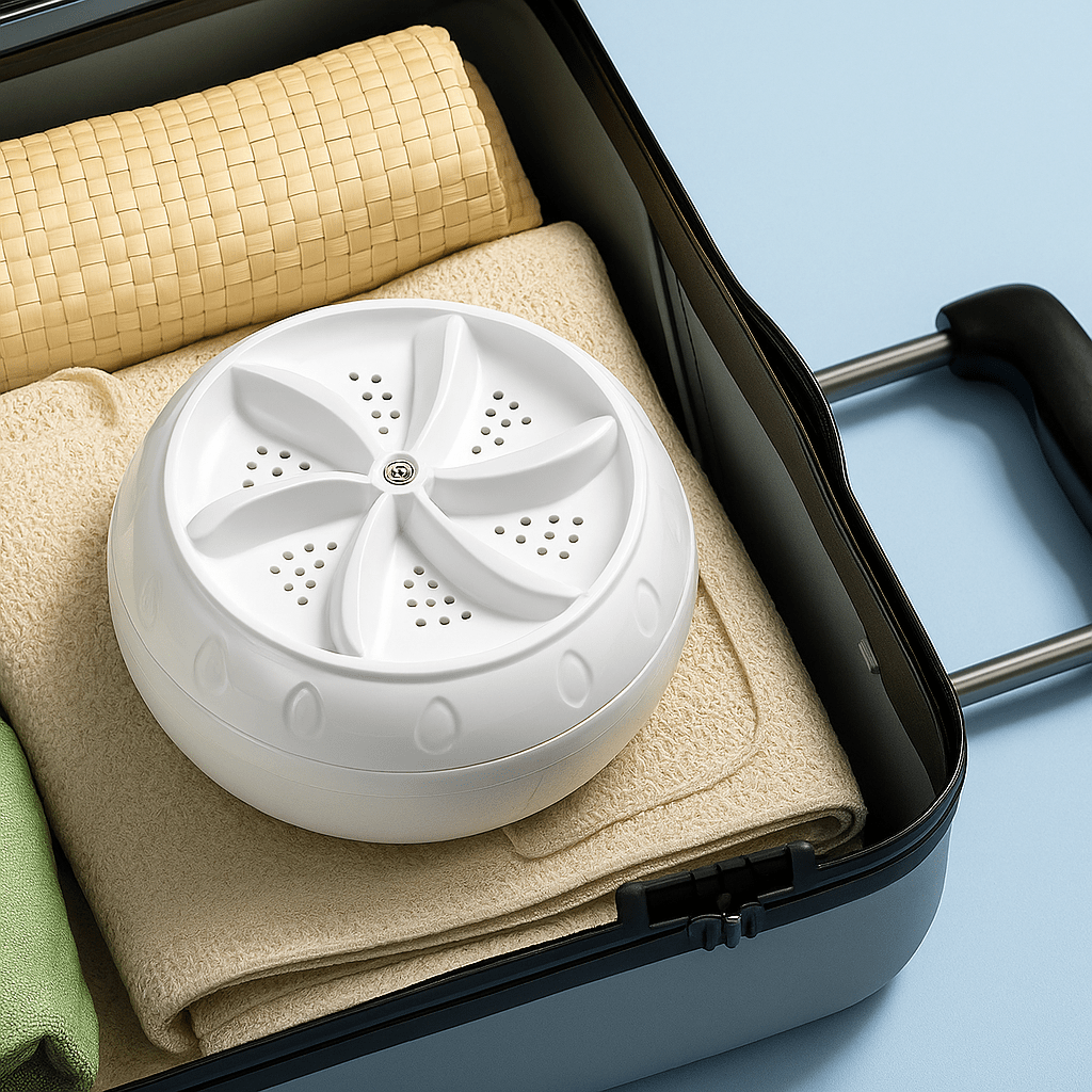 💜 MiniTurboWash™ – Lave où tu veux, quand tu veux Mini machine à laver USB portable – Idéale pour vêtements, vaisselle, voyages et petits espaces - FaciliCasa
