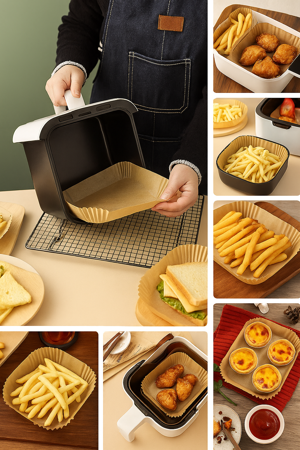 🔥 AirPap'Clean™ - Le papier cuisson ultime pour ton Air Fryer !