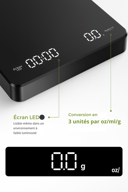 NutriScale™ - Balance de Cuisine Électronique Rechargeable, Haute Précision & Design Compact - FaciliCasa