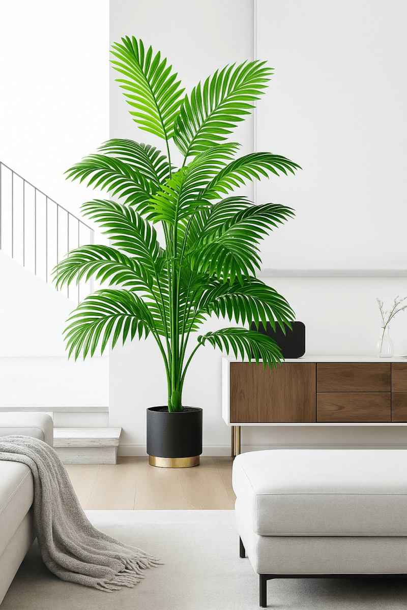 PalmaDecor™ – Palmier en Plastique Vert XXL | Déco Jungle Chic pour Maison, Salon ou Terrasse - FaciliCasa