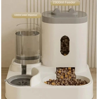 PetFeed Max™ - Mangeoire Automatique Chiens & Chats avec Fontaine à Eau, Distribution Intelligente et Design Compact - FaciliCasa