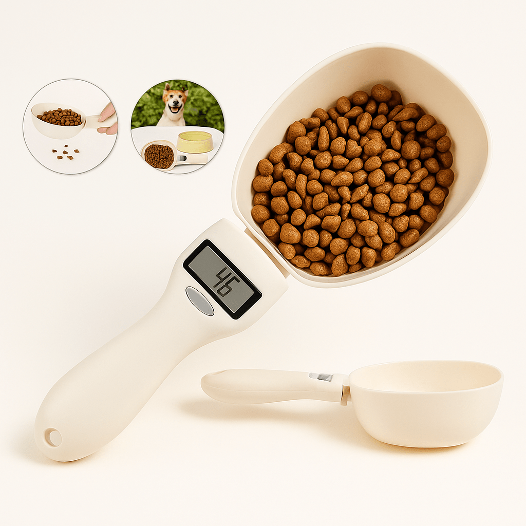 PetWeigh™ - Cuillère Balance Digitale pour Croquettes Animales | Précision & Confort au Quotidien - FaciliCasa