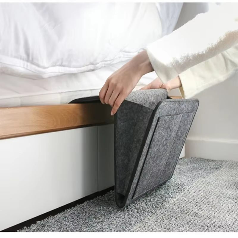 BedPocket™ – Sac de Rangement Suspendu en Feutre – Organisation Parfaite au Lit, Canapé ou Dortoir - FaciliCasa