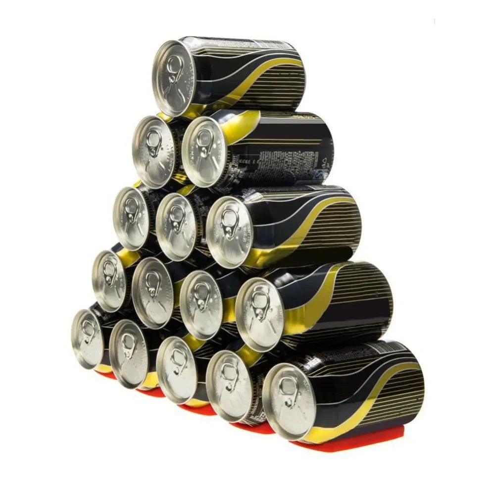 Red Silicone Fridge Can Beer Wine Bottle Rack Holder Mat Stacking Tidy Tool Kitchen Gadgets Silicone Can Holder Mat Organizer - FaciliCasa