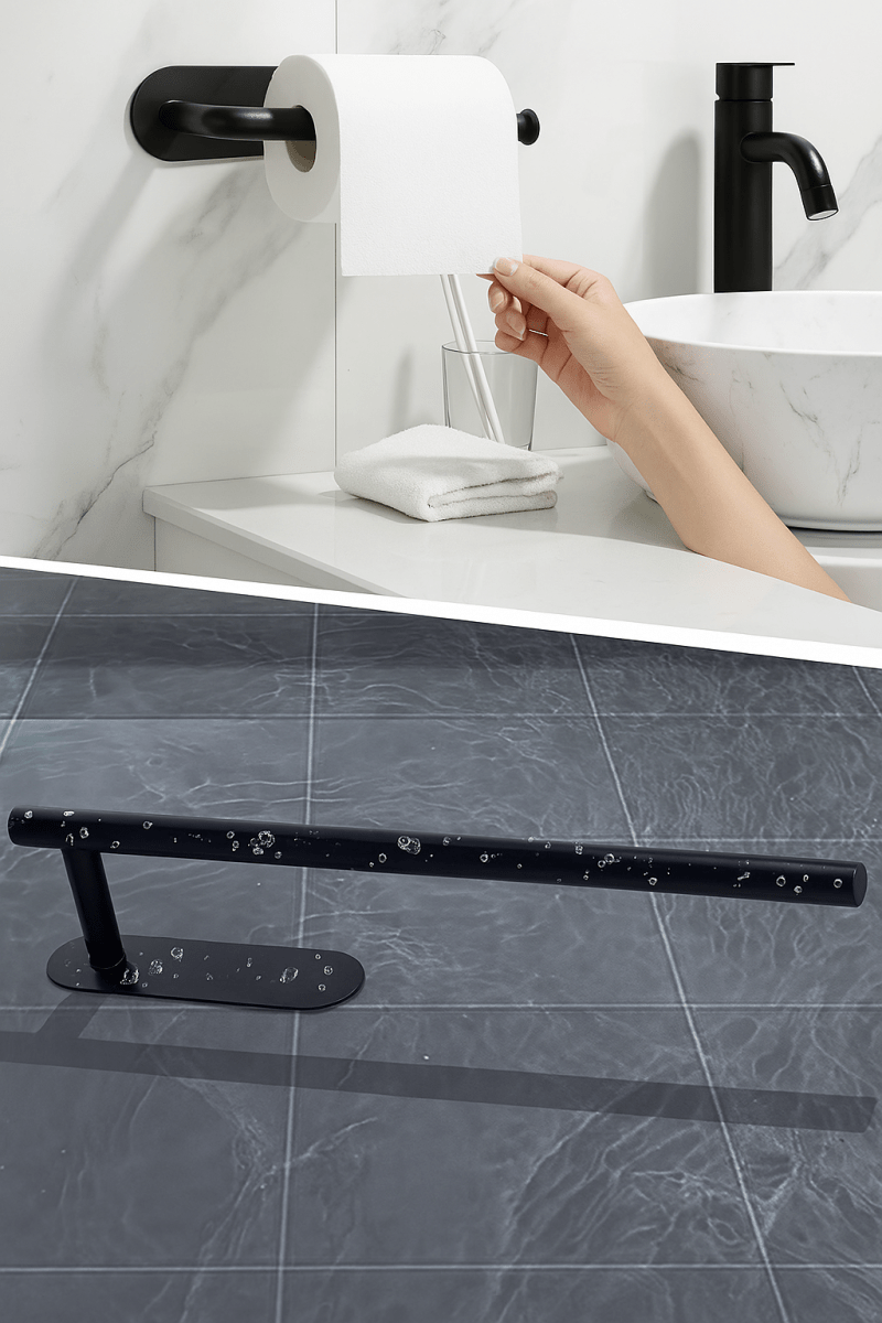 🧻 RollFix™ – Support Adhésif Polyvalent pour Papier et Serviettes | Gain de Place & Sans Perçage - FaciliCasa