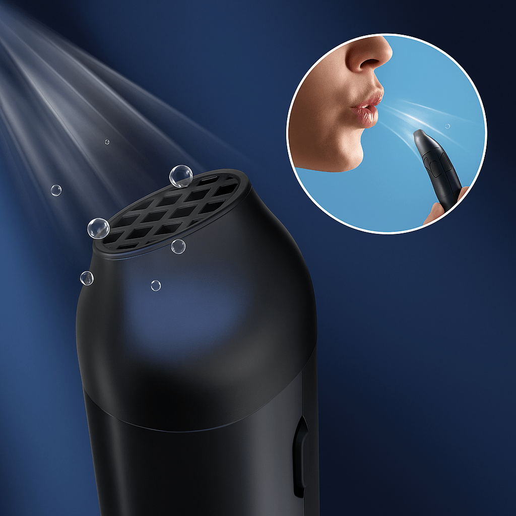 SafeBreath™ – Éthylotest Portable LED Haute Précision Sans Contact, Test d'Alcool Fiable en Quelques Secondes - FaciliCasa