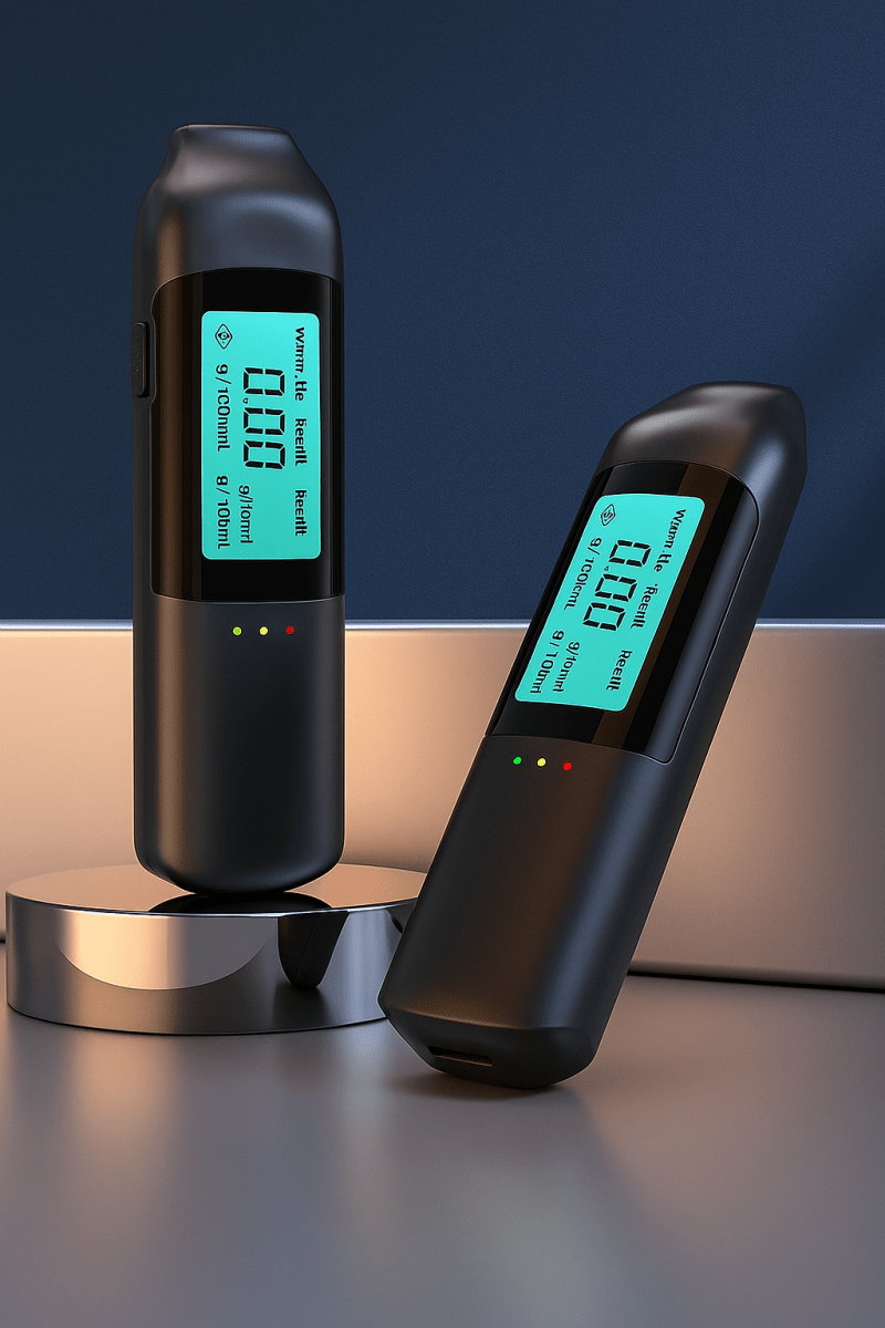 SafeBreath™ – Éthylotest Portable LED Haute Précision Sans Contact, Test d'Alcool Fiable en Quelques Secondes - FaciliCasa