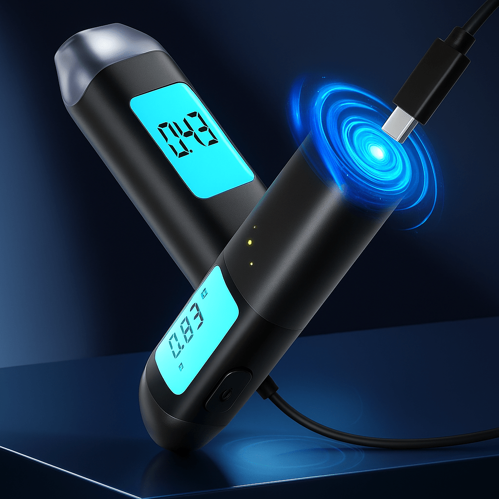 SafeBreath™ – Éthylotest Portable LED Haute Précision Sans Contact, Test d'Alcool Fiable en Quelques Secondes - FaciliCasa