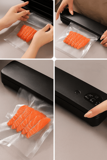 SealFresh™ – Machine de Mise Sous Vide Automatique - Conservez Vos Aliments 5x Plus Longtemps - FaciliCasa