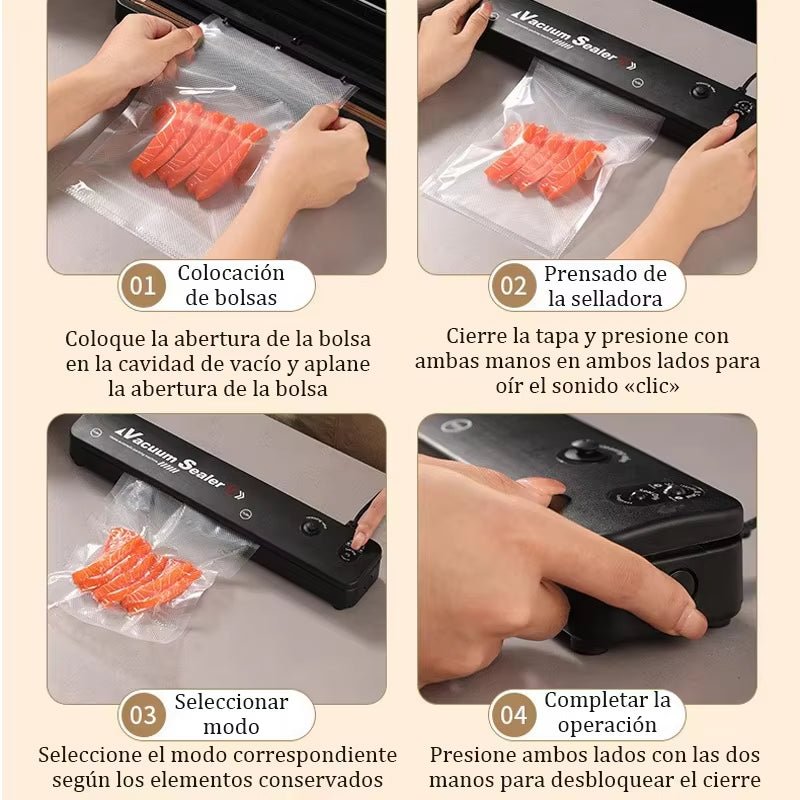SealFresh™ – Machine de Mise Sous Vide Automatique - Conservez Vos Aliments 5x Plus Longtemps - FaciliCasa