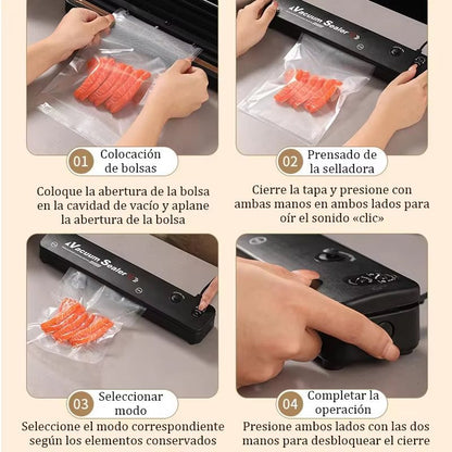 SealFresh™ – Machine de Mise Sous Vide Automatique - Conservez Vos Aliments 5x Plus Longtemps - FaciliCasa