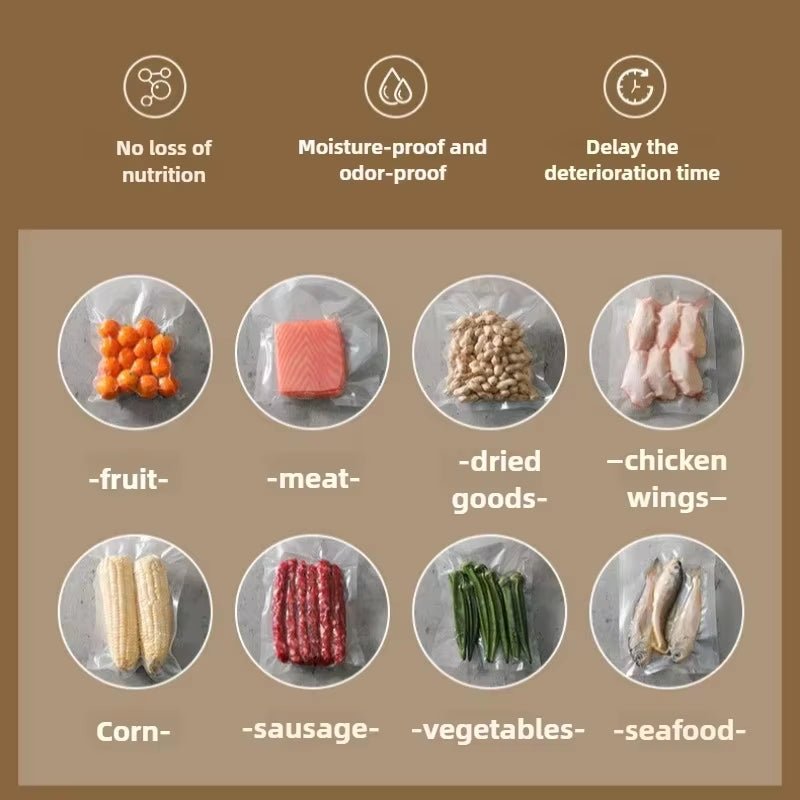 SealFresh™ – Machine de Mise Sous Vide Automatique - Conservez Vos Aliments 5x Plus Longtemps - FaciliCasa