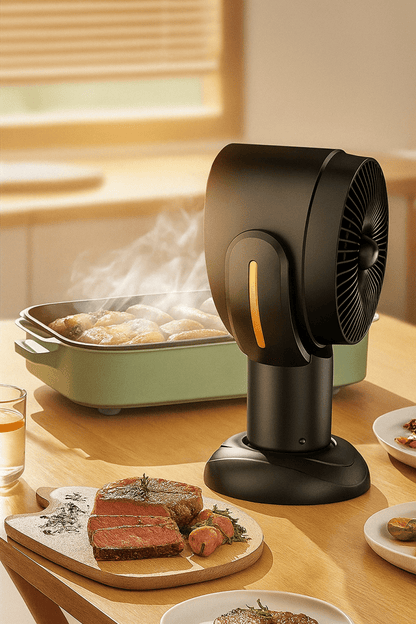 SmokeAway™ – Extracteur de Fumée Portable USB, Ventilateur de Cuisine Anti - Odeurs pour BBQ, Table Chaude et Fondues - FaciliCasa