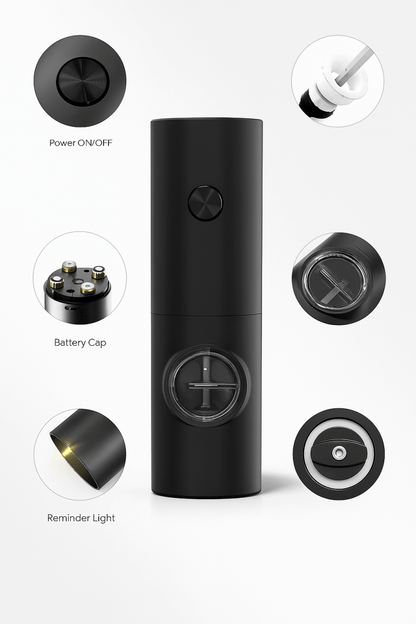 SpicyPro™ – Moulin à épices électrique LED, design premium & mouture ajustable pour une cuisine moderne et sans effort - FaciliCasa