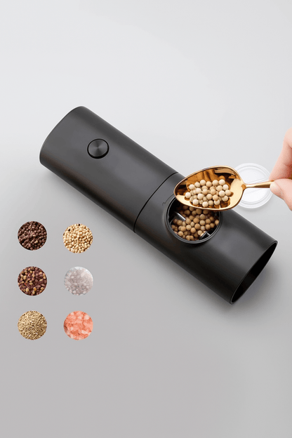 SpicyPro™ – Moulin à épices électrique LED, design premium & mouture ajustable pour une cuisine moderne et sans effort - FaciliCasa