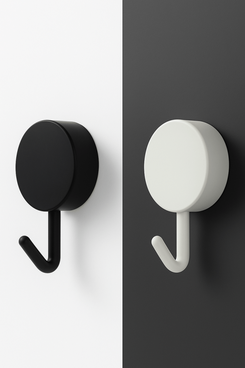 StickieHook™ – Crochets Muraux Auto - Adhésifs Sans Perçage (Lot de 10) pour Cuisine, Salle de Bain, Entrée ou Bureau - FaciliCasa