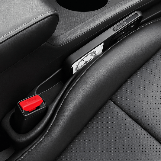 StopDrop Duo™ – Accessoire anti - perte voiture | Empêche la chute d’objets entre les sièges | Universel, Étanche, Facile à Installer - FaciliCasa
