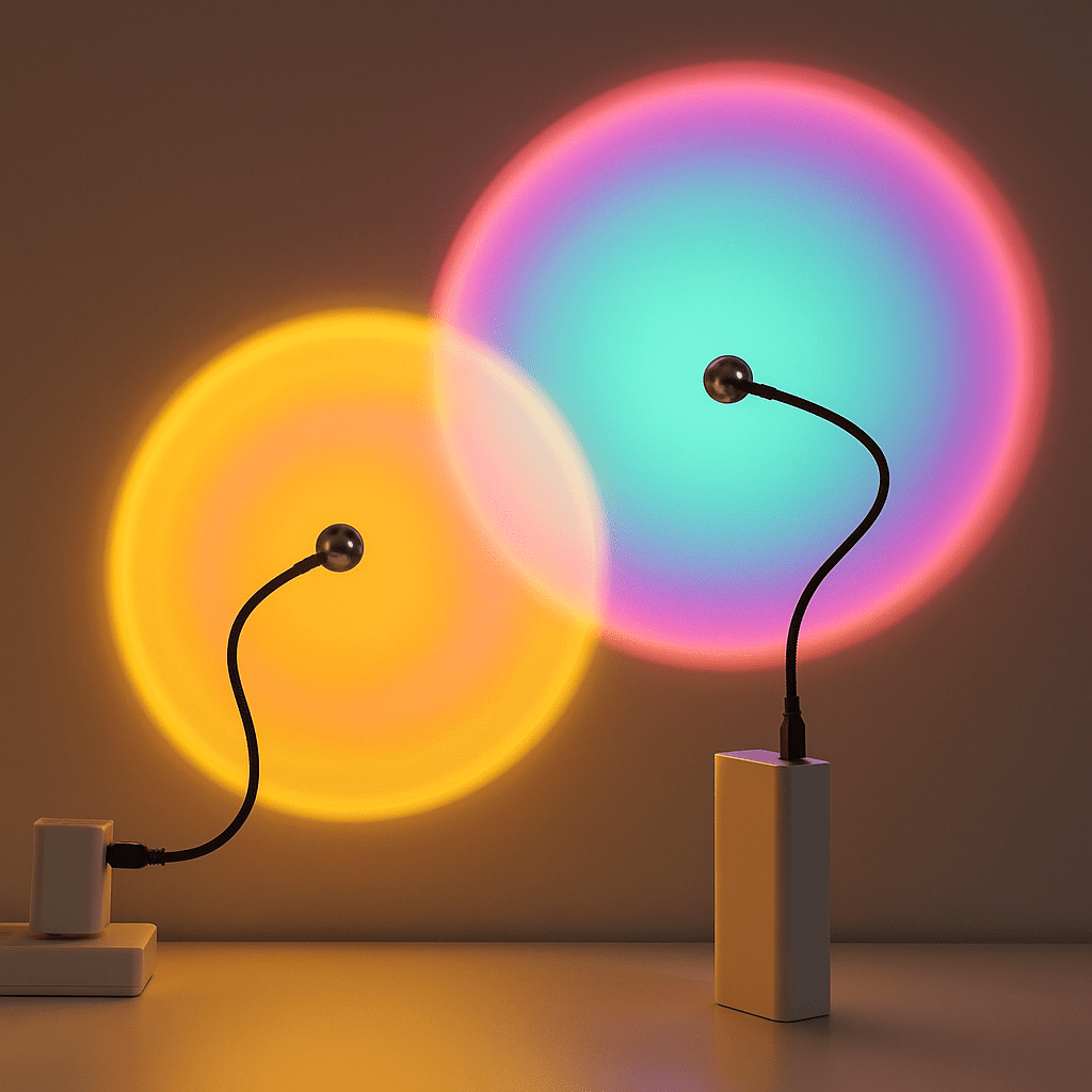 🌇 SunGlow™ - La lampe qui transforme chaque mur en coucher de soleil magique - FaciliCasa