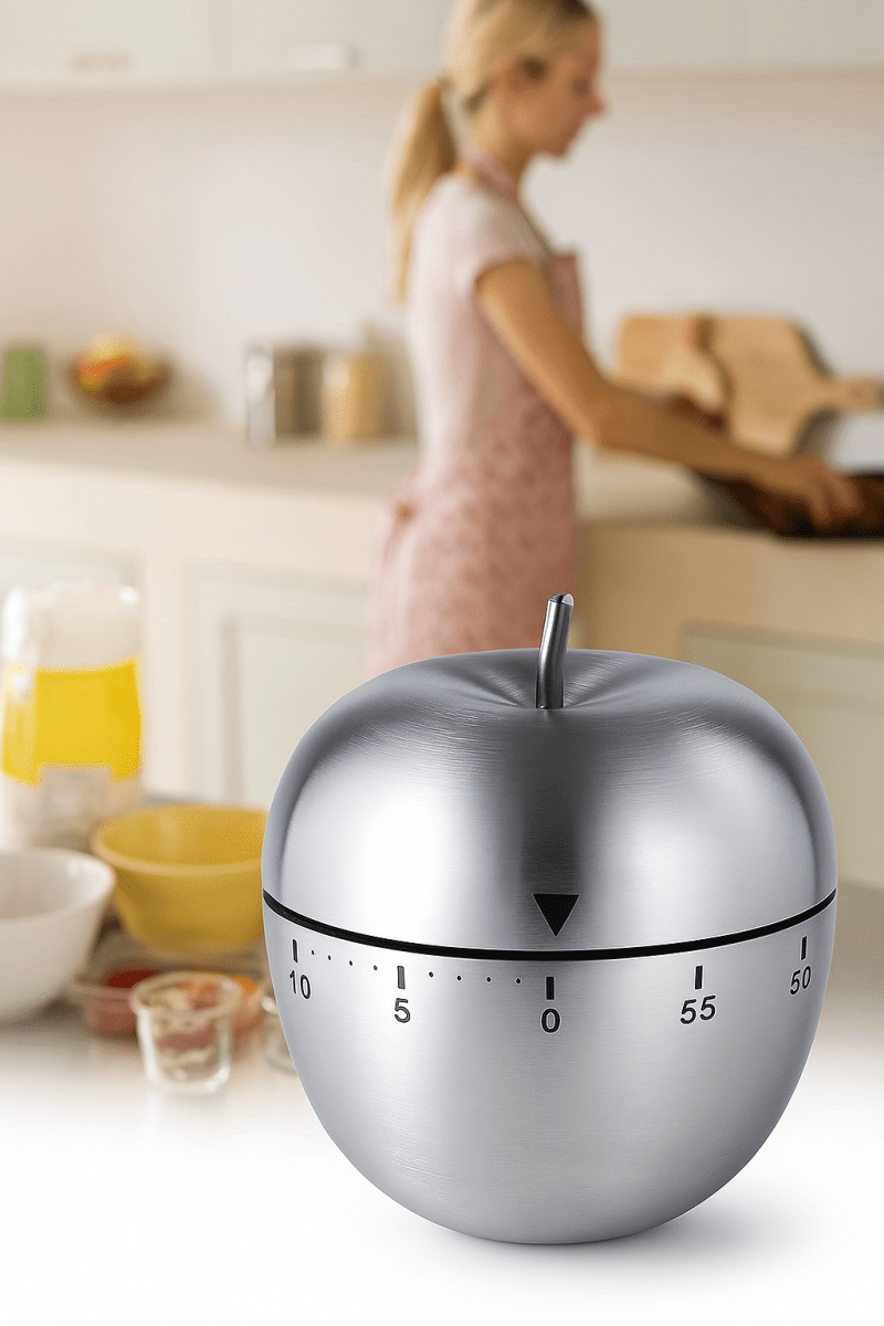 🕒 TimeMaster™ - Minuterie de Cuisine Mécanique Élégante en Acier Inoxydable - FaciliCasa
