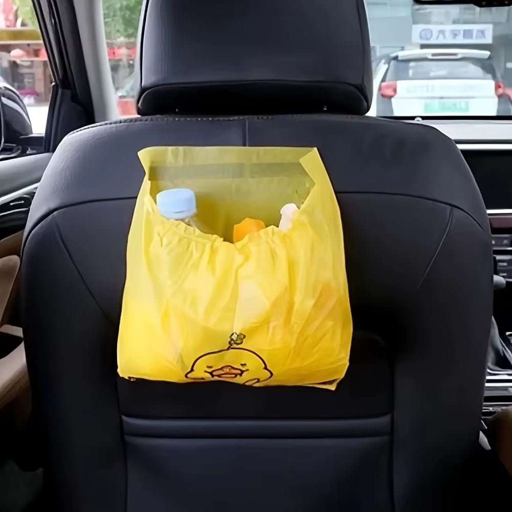 TrashyBag™ – Sac poubelle voiture adhésif jetable | 15 à 45 pièces, rangement auto pratique & anti - déchets - FaciliCasa