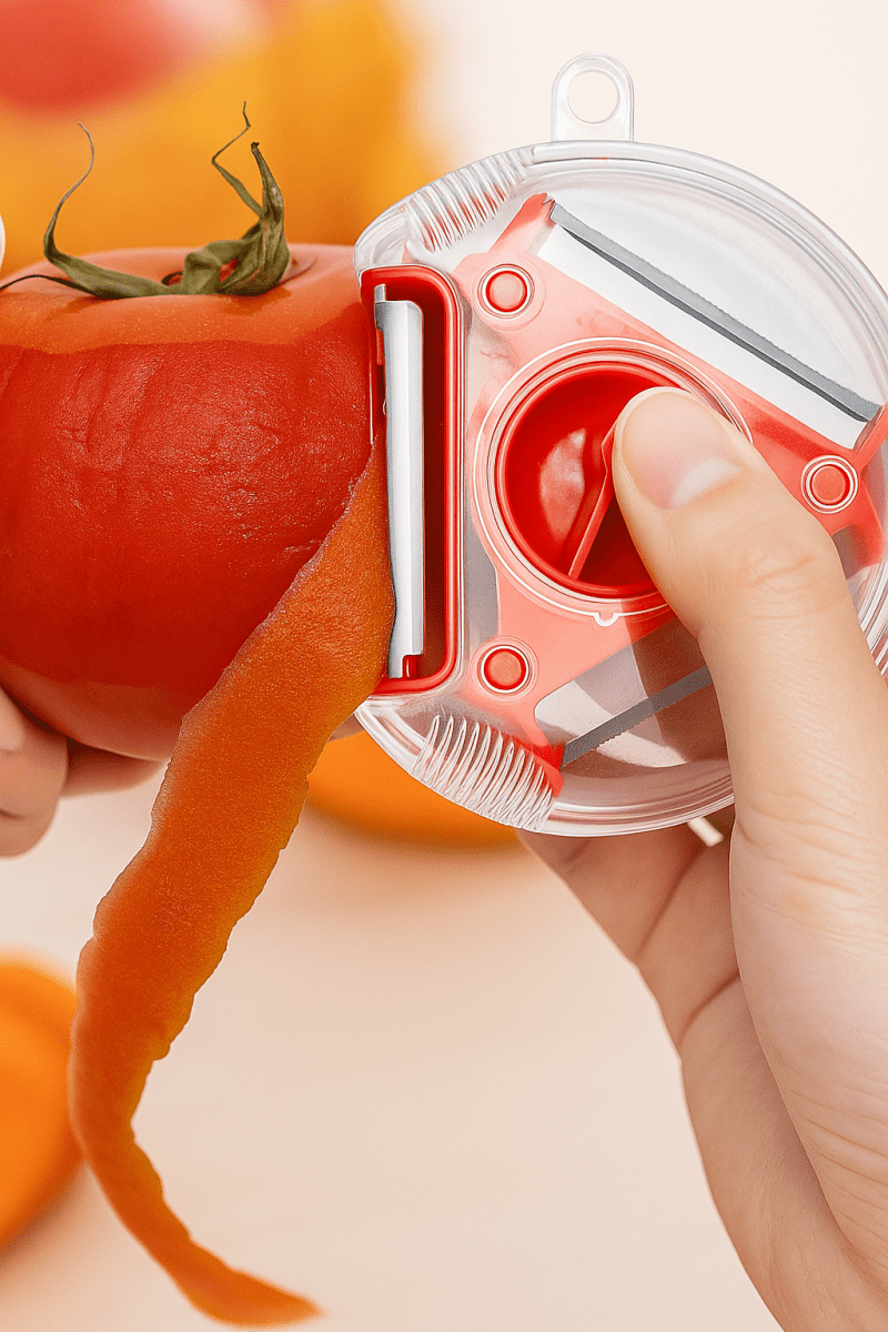 🔥 TriBlade™ - Éplucheur Rotatif 3 - en - 1 Ultra - Pratique pour Cuisine Maligne 🔥 L’éplucheur révolutionnaire qui fait gagner du temps, de la place… et des nerfs ! - FaciliCasa