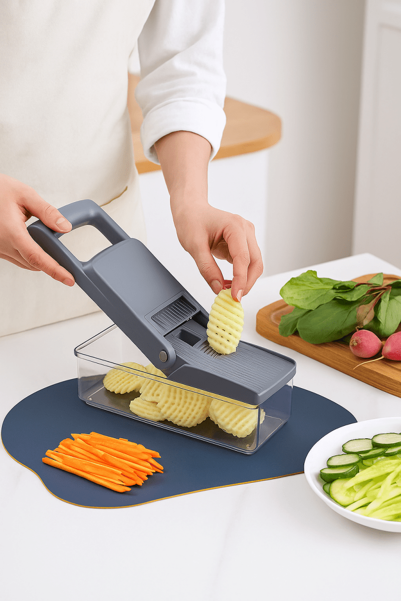 VeggiMaster™ - Hachoir Légumes 16 - en - 1 Ultra Polyvalent pour Cuisine Pro & Express - FaciliCasa