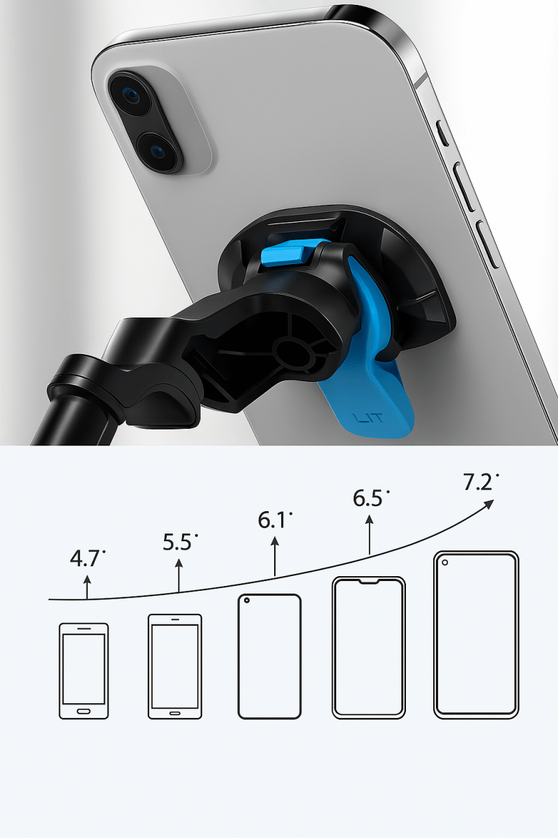VibraLock Pro™ – Support de Téléphone Anti - Vibration pour Moto, VTT et Vélo - FaciliCasa