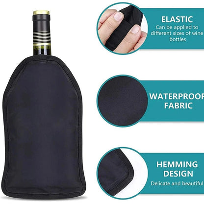 Wine Ice Bag Cooling Holder Jelly Picnic Beverage Nylon Wine Cooler Sleeve Soft Drink Rack Bar Tool Champagne Wine Bottle Covers - FaciliCasa